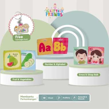 Little Friends Flashcard Emosi & Sikap Baik - Kartu Edukasi Anak Mengenal Perasaan & Perilaku Positi