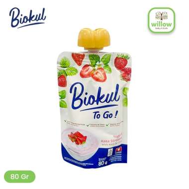 Yogurt Minuman Instan - Biokul Yogurt To Go 80Gr Strawberry
