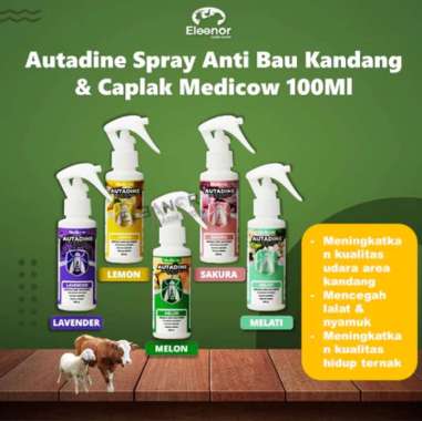Autadine Spray Penghilang Bau Kandang Sapi Caplak Penyegah Lalat Nyamuk pada Sapi Kambing Domba Medi