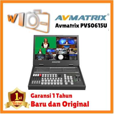 AVMATRIX PVS0615U Portable 6-Channel Switcher with USB Streaming & 15.6" Display