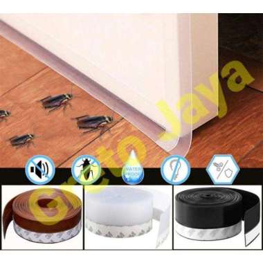 Karet Seal Lis Bawah Pintu Penutup Celah Air Hujan Debu Serangga Kotoran Strip Door Bottom Weather D
