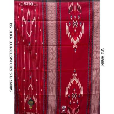 SARUNG BHS MASTERPIECE MOTIF SGL MERAH TUA