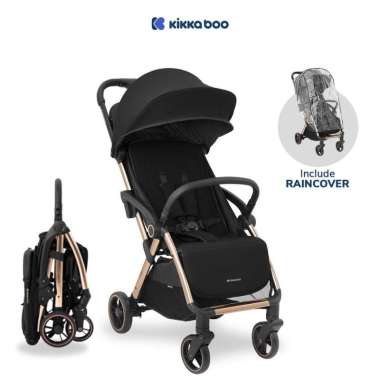 Kikkaboo Aufoloding Pushchair Eden Black – Stroller Anak Lipat Otomatis - Lavie Baby House