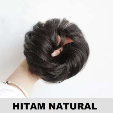 Karet Scrunchie, Korean Fun Bun | Sanggul Rambut Karet | Cepol Rambut Palsu | Sanggul Ikat Rambut Pa