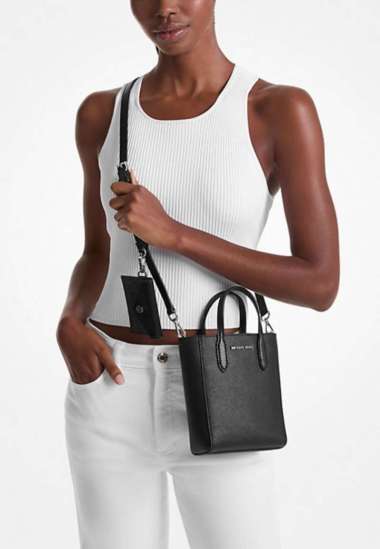 Vincent Extra-Small Logo Crossbody Bag With Card Case Black