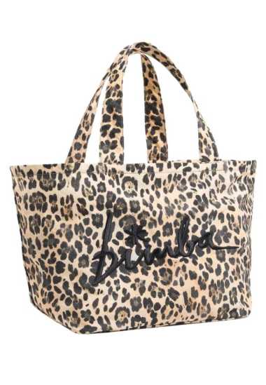Beige Leopard XL Shopper Bag