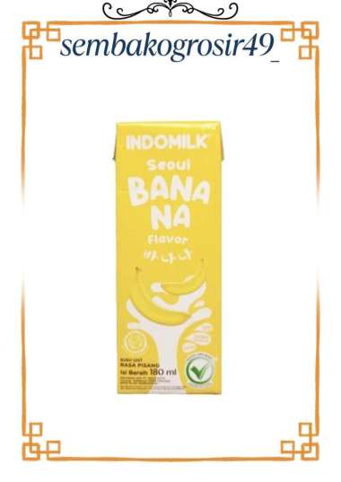 BLISG INDOMILK UHT SEOUL BANANA 180 ML - SUSU