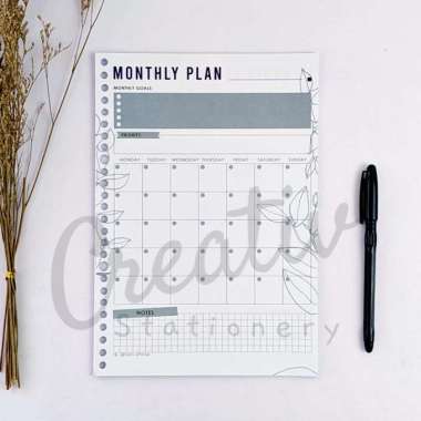 [Tulis Id] Colorful Monthly Planner Loose Leaf A5 100 GSM 50 Lbr 20 Ring B5 Blue