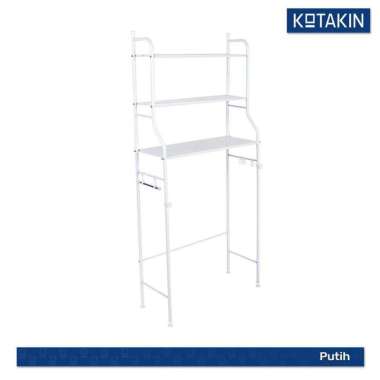 Rak Mesin Cuci Susun Organizer Stainless Steel 3 Susun Tempat Penyimpanan Sabun Shampoo Detergen Put