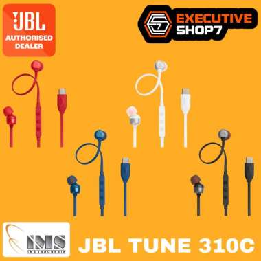 JBL Tune 310C Wired Earphone - Garansi Resmi 1 Tahun IMS White