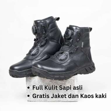 Army 86 Sepatu PDL Tactical Tni Polri Tracker original Tali putar kulit asli 45