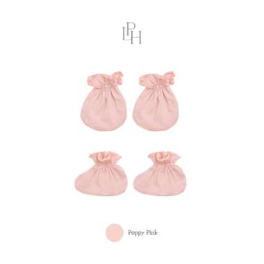 Little Palmerhaus - Mitten & Booties 16.0 (Sarung Tangan & Kaki Bayi) POPPY PINK