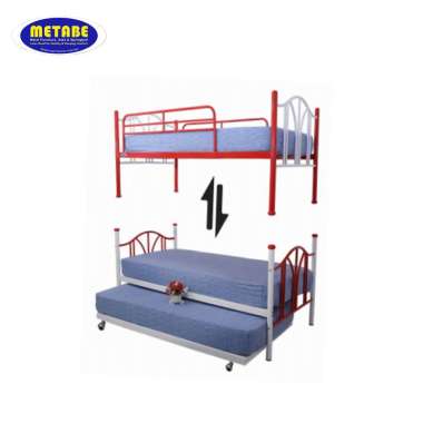 Metabe Ranjang Besi 3 Susun Type R-3223 Lepasan (Tanpa Kasur) 100x200cm