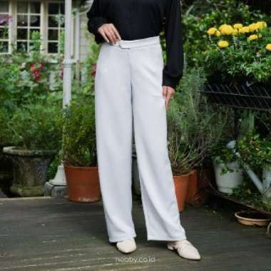 Nobby Luma Kulot Bahan Scuba Celana Panjang Kulot Wanita XXL Abu