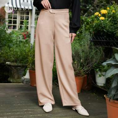 Nobby Luma Kulot Bahan Scuba Celana Panjang Kulot Wanita XXL Cream