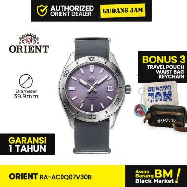 Jam Tangan Pria Orient RA-AC0Q07V30B Mako Automatic Mechanical Display Date Kulit