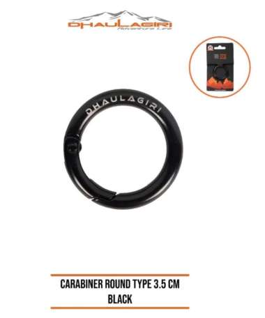 DHAULAGIRI - Carabiner Round Type 3.5 cm Carabiner Multifungsi Untuk Gantungan Tas dan Accesories Bl