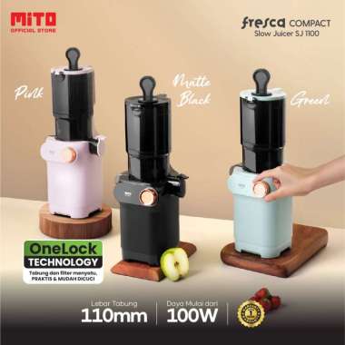 MITO SJ1100 Slow Juicer Fresca Compact | Low Noise | Easy Clean | Low Watt PINK