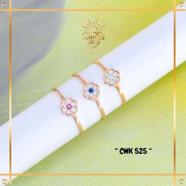 CINCIN WANITA TERBARU MODEL BUNGA PERMATA EMAS ASLI EMAS MUDA KADAR 6K (300) & 8K (375) CINCIN WANIT