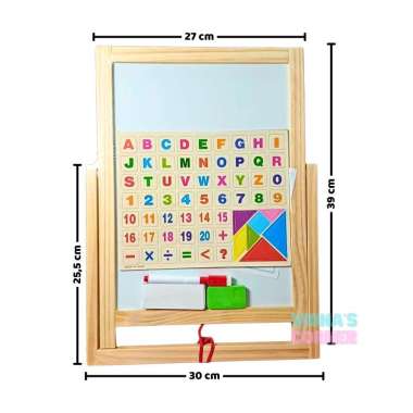 Papan Tulis Anak White Board Hitam Putih Magnet Mini Kecil Portable Spidol Penghapus Bisa Dihapus 11