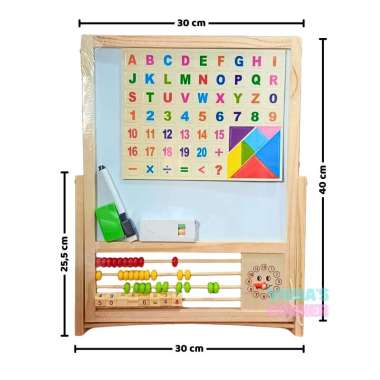 Papan Tulis Anak White Board Hitam Putih Magnet Mini Kecil Portable Spidol Penghapus Bisa Dihapus 11