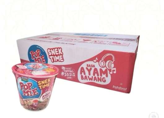 BLISG 1DS Pop Mie Mini Mi Instan Snek Time 1Dus isi 12 Pcs @39g | Pop Mie Mini Indofood AYAM BAWANG