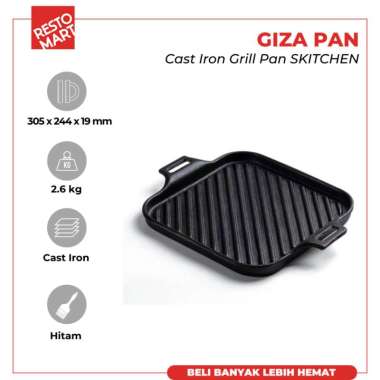 Giza Grill Pan SKITCHEN Cast Iron (2294042) (F12)