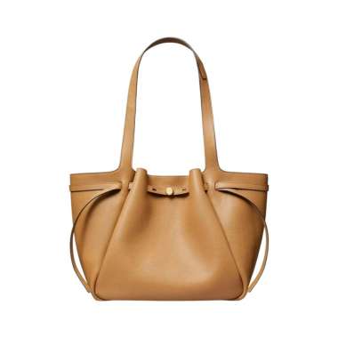 Tory Burch Romy Soft Pebbled Leather Tote Bag Tiramisu