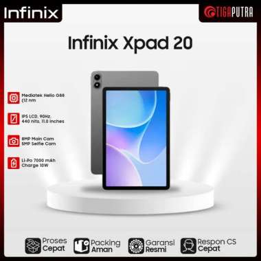 Infinix Xpad 20 4G (Ram 8GB, Rom 256GB, Mediatek Helio G88, Battery 7000 mAh) Garansi Toko Grey