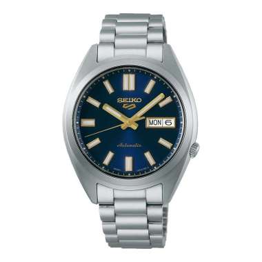 Jam Tangan Pria Seiko 5 Sport SRPL55K1 SNXS Vintage Gold Collection In Blazer Blue Stainless Steel S