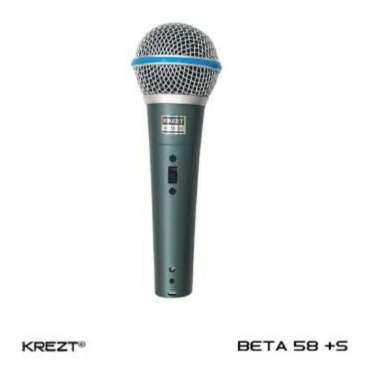 Mic Kabel Krezt Beta-58 +S Wired Professional Dynamic Microphone 5236 / Koper + Switch ORIGINAL Gara