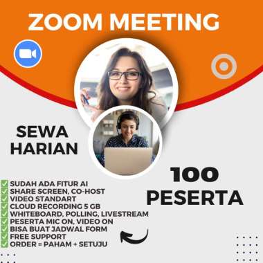 Sewa Zoom 100 Peserta - Harian