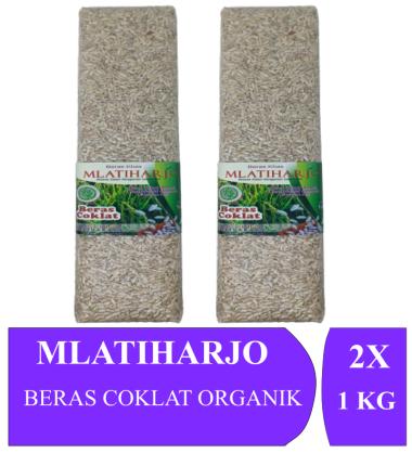 Beras Coklat Premium Organik Mlatiharjo 2 X ( 1 Kg) Vakum ( 2 Kg )