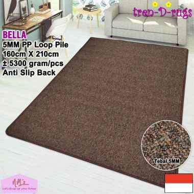 Tren-D-rugs Karpet Polos Lantai Ruang Tamu Ruang Tidur Permadani Bulu Minimalis Anti slip 160 cm x 2