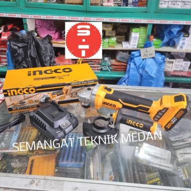 CAGLI1002 GERINDA BATERAI CORDLESS GRINDER 4" BRUSHLESS 4" 2AH INGCO