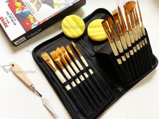 Set Alat Lukis | Kuas Lukis Cat Air Minyak Acrylic Joyko BRS-12