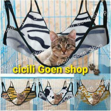 Motif Ayunan Kucing Cat Hammock Tempat Tidur Gantung Kandang Pet Cage