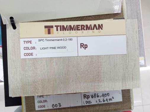 Lantai Vynil Motif Kayu SPC Flooring Timmerman Flooring Light Pine Wood