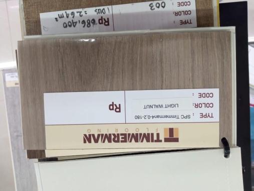 Lantai Vynil Motif Kayu SPC Flooring Timmerman Flooring Light Walnut