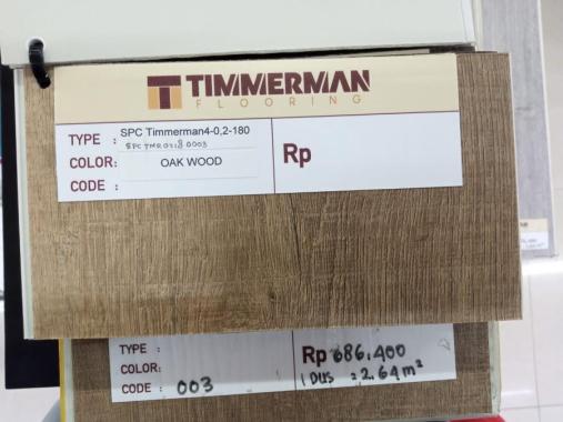 Lantai Vynil Motif Kayu SPC Flooring Timmerman Flooring Oak Wood