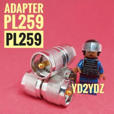 adapter konektor pl259 to pl259 pl uhf male double pl-259 to pl-259 connector sambungan converter ko