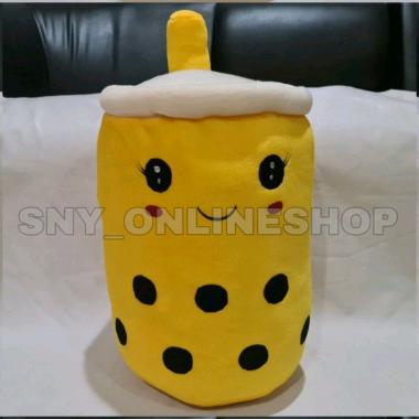 Boneka Boba / Minuman Boba / Bantal Boba 58cm Jumbo Kuning
