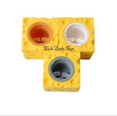 Mainan Squishy Mouse Squisi Tikus Keju Karet Silikon Penghilang Stress