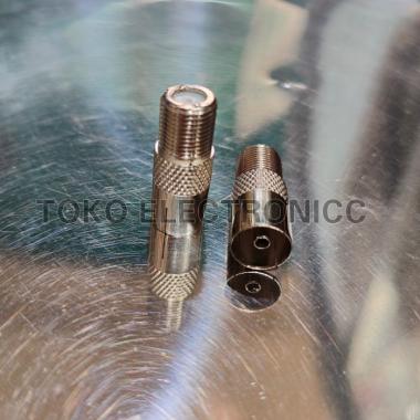 Kontra Jack Antena TV Female to F-Drat Connector Metal