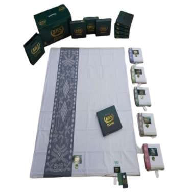Sarung Bhs Cosmo Gold Putih Polos