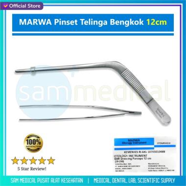 MARWA Pinset Telinga Bengkok / Ear Dressing Forceps 12cm