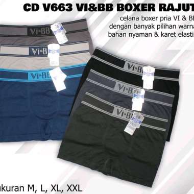 Celana Dalam Boxer Pria Rajut Seamless Vi - BB CD Pria XXL Vi&BB Xxl - Piaoli Rajut