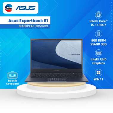 ASUS Laptop 14 B1400CEAE EK5820X Intel Core i5 1135G7 8GB 256GB W11