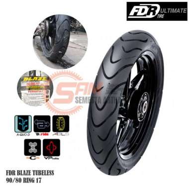 Ban Luar FDR 90/80-17 Ring 17 Blaze Tubeless Depan Belakang Motor GTR