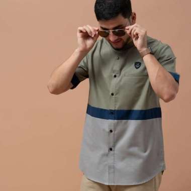 SAMASE KEMKO CUT SEW U033P | Army Navy S Oxford Baju Kemeja Koko S